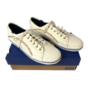 Keds Cream and Red Sneakers